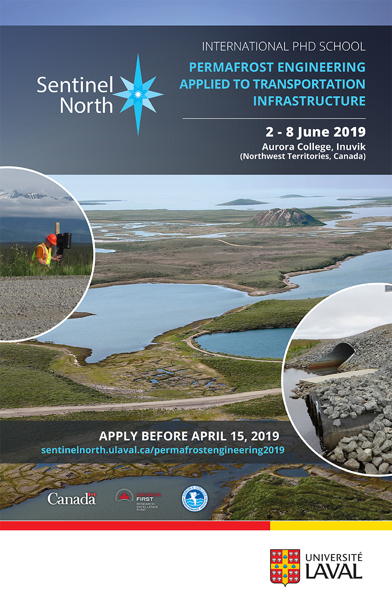 sentinel north international phd school on permafrost engineering applied to transportation infrastructure