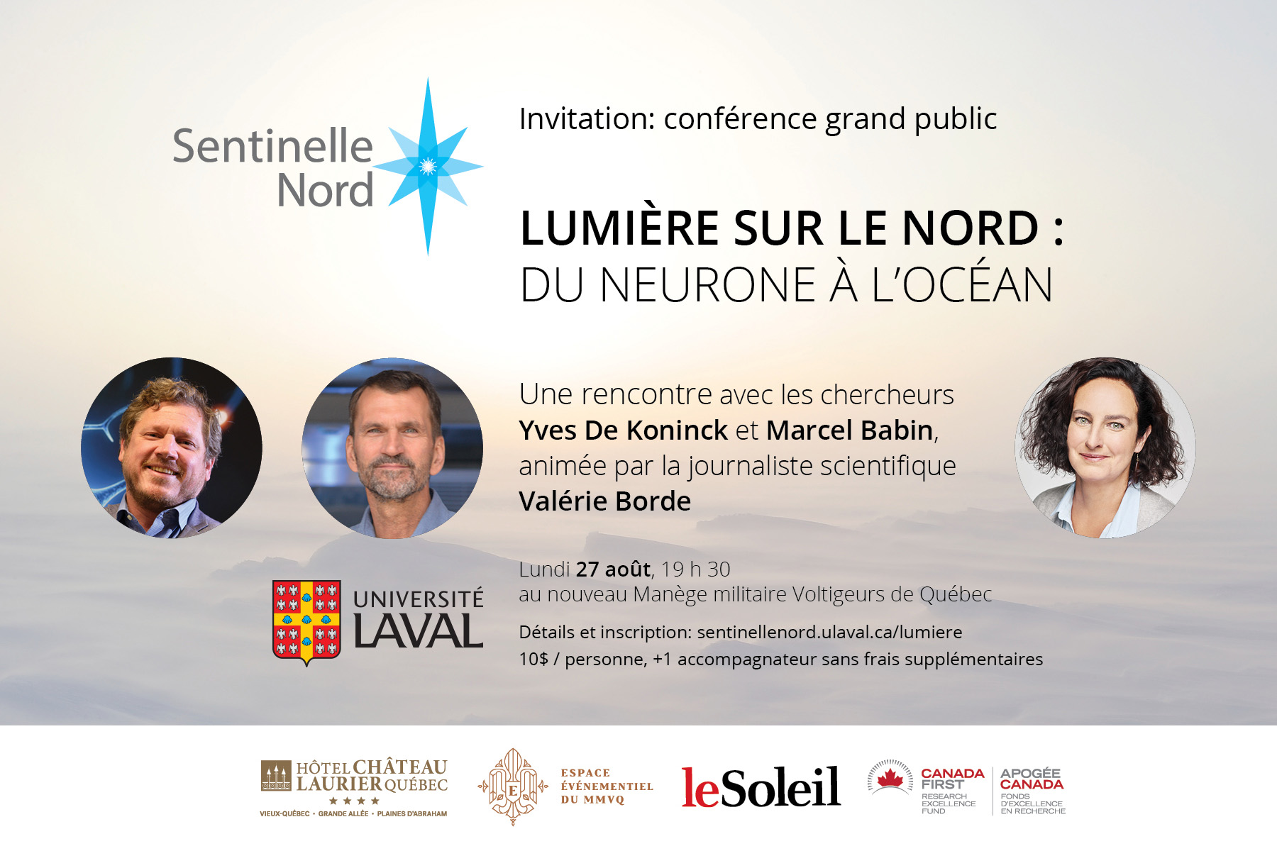 conférence grand public Lumière sur le Nord Sentinelle Nord